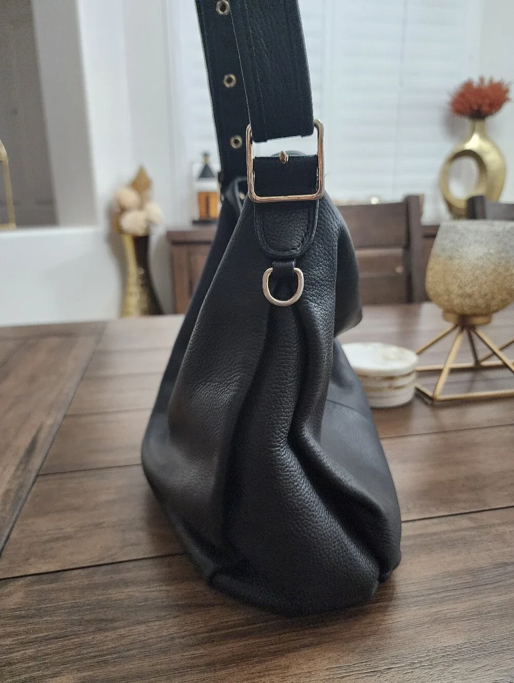 Coach Crossbody/shoulder Black Pebbled Leather W COA Included And Gold Hardware